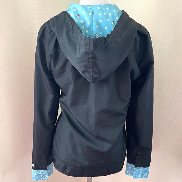 Vintage Walt Disney EMBROIDERED FLORAL Minnie Mouse Black Park Rain Jacket Small - Picture 9 of 13